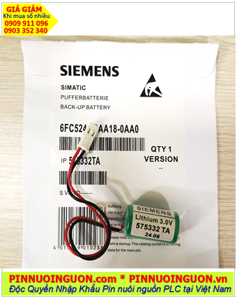 Pin Siemens 575332TA; Pin nuôi nguồn PLC Siemens 575332 lithium 3v 1/2AA 950mAh _Made in Germany (Đức)